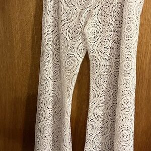 Lace cover up pants